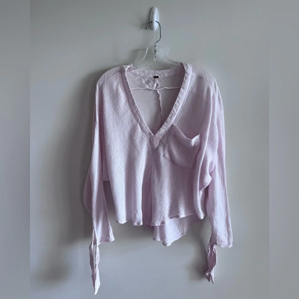 Free People Morning Dolman Sleeve Gauze Top